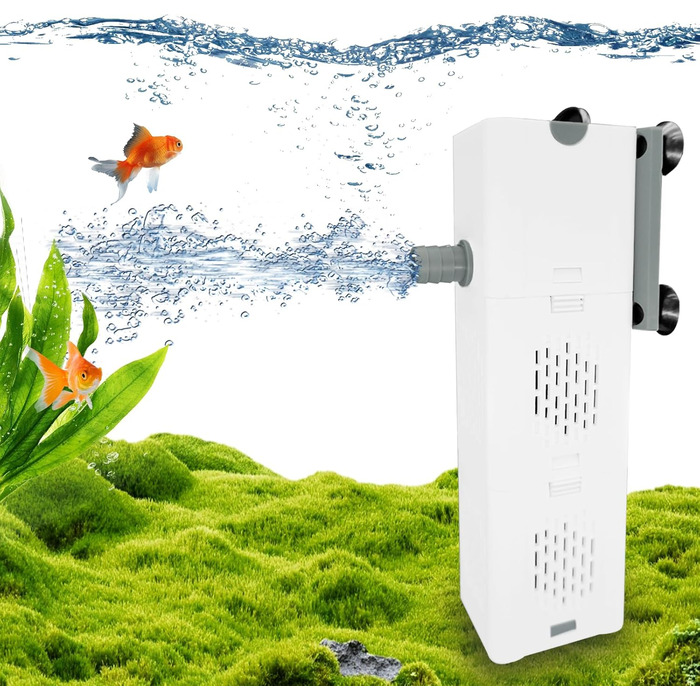 Фільтр для акваріума KDFALO 15W 200л/год з 2 фільтрувальними губками - внутрішній фільтр для акваріумів