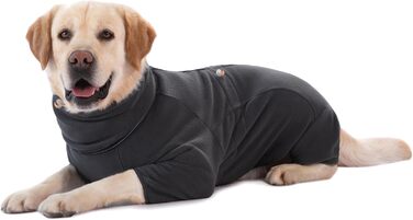 Зимовий комбінезон для собак, теплий, непромокальний, з D-поточкою та світловідбиваючими смугами, розмір M, оливковий колір