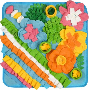 Килимок-нюхалка для собак, килимок для пошуку корму, інтерактивна іграшка для собак, килимок-нюхалка для цуценят, 50x50 см, блакитний