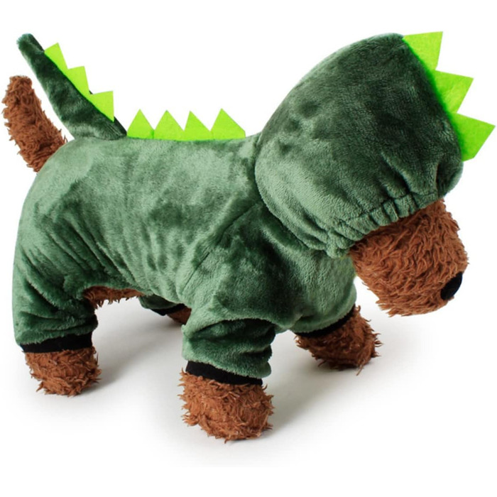 Костюм для собак - динозавр (3 шт.) FRCOLOR, теплий матеріал, для фотосесій та свят