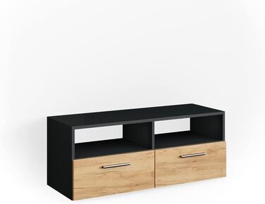 ТВ-тумба Vicco Diego, білий глянець, 95x38 см, антрацит