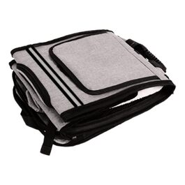 Транспортна сумка для котів, рюкзак для маленьких собак, дихаюча та розширювана сумка для тварин, сіра (з чорною основою)