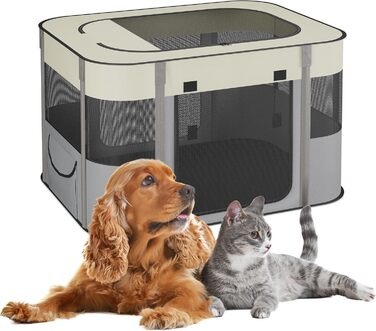 Вольєр для цуценят Relaxdays, розкладний, 43x71x55 см, для дому та саду, переносний, оксфордська тканина, багато кольорів