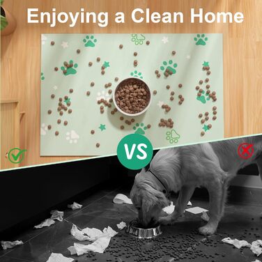 Килимок під миску для собак Bleswin, 30x50 см, водопоглинаючий, антиковзкий, коричневий