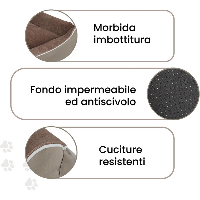 Кімната для домашніх тварин Sogni E Capricci Bett, 48 x 42 x 16 см (кремовий колір, розмір 84 x 66 x 19 см, NUVOLA)