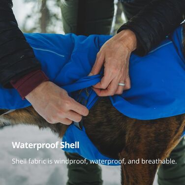 RUFFWEAR Vert: Водонепроникна куртка для собак, розмір S, Blue Pool