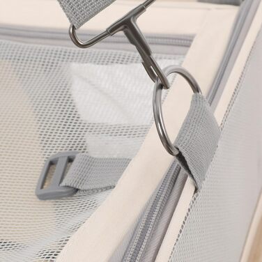 Транспортна переноска для котів та собак на 2 тварин з колесами, 17,5 кг, для прогулянок та парку (Бежевий)