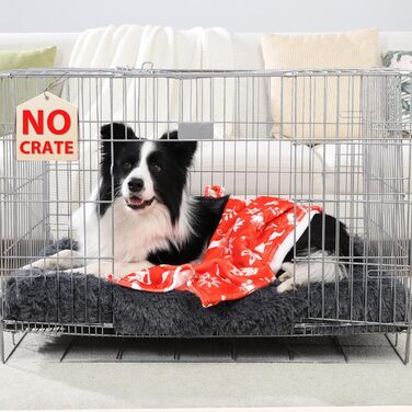 Велике миюче ліжко для собак у клітку, 104 x 68 см, ліжко для великих собак, вологостійке, знімний, миючий чохол, ліжко для домашніх тварин, темно-сірий