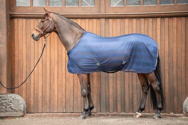 Захисний в'їжджуваний вкладиш Equinate Guardian для коней, 145 см, Navy - захисна ковдра від комах, ковдра для випасу