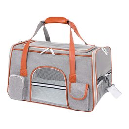 Транспортна переноска для собак та котів, складна, для подорожей в авто, сумка-переноска для тварин