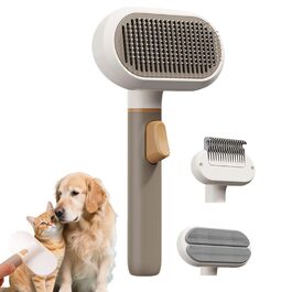Щітка для грумінгу собак | Гребінець проти ковзання | Щітка для видалення шерсті для собак - для миття короткошерстих та довгошерстих собак, видалення підшерстка вдома, в квартирі, офісі, гуртожитку, на меблі