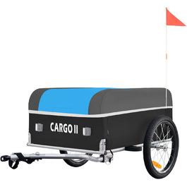 Фарбований вантажний причіп Tiggo Cargo II, 130 літрів, складаний, зелений (блакитний)