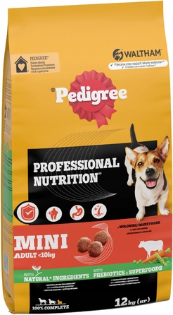 Сухий корм для собак малих порід Pedigree з яловичиною та овочами, 12 кг