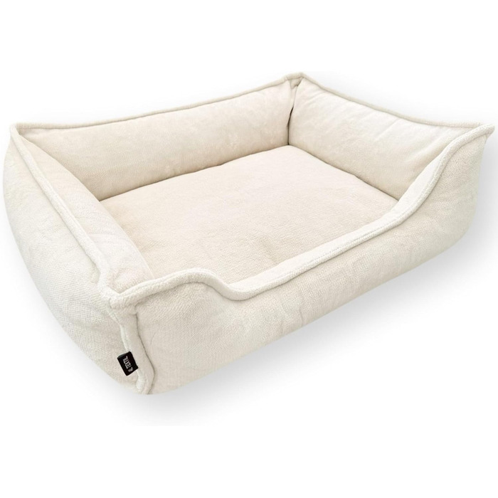 Ортопедичне собаче ліжко 4L Textil IRIS Premium-LINE: зручне та комфортне місце для вашого улюбленця (100x80 см, Бежевий)