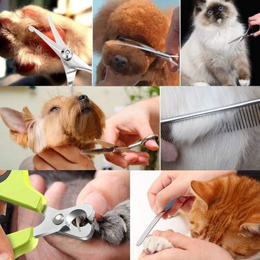 Набір для грумінгу собак та котів: професійна сталева ножиця з безпечною насадкою