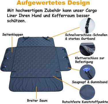 Захист для багажника автомобіля Paw Jamboree: килимок для собак, 201x134 см