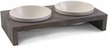 Двомісний набір для годування тварин Gohan від Wolters, сірий, 1.0 л