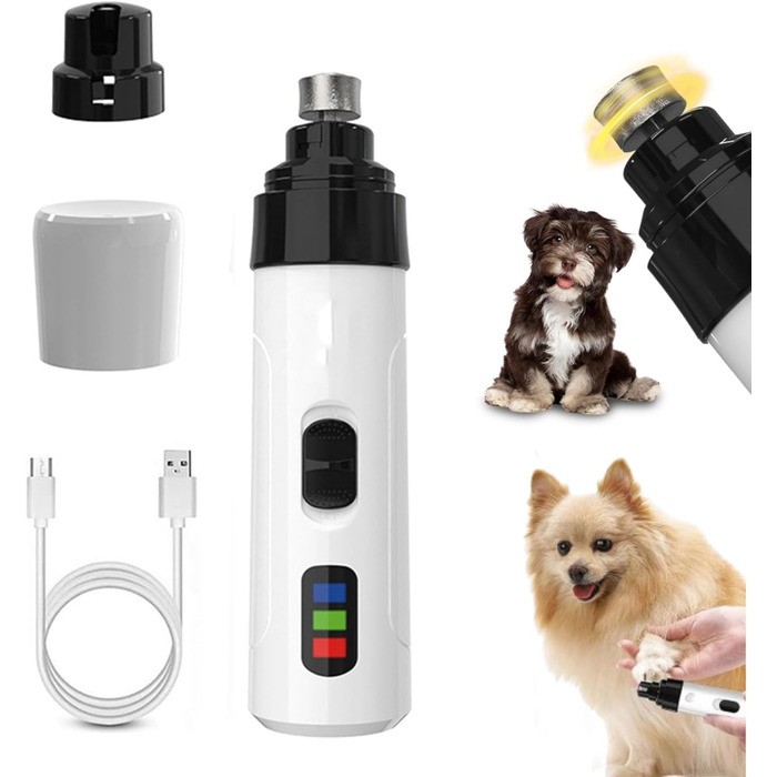 Триммер для собак FOGOIN Orthopfote Pro - професійний інструмент для догляду за кігтями, тихий, з регулюванням швидкості, для дому