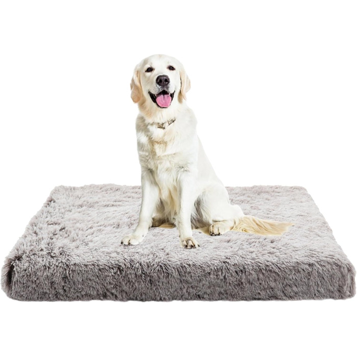 М'яке ортопедичне ліжко для собак та котів, 100x60x10 см, хакі
