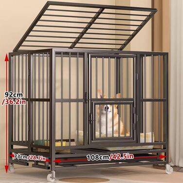 Клітка для собак Gitterbox: складана переносна клітка з колесами та дверцятами (77x55x76 см, 108x73x92 см)