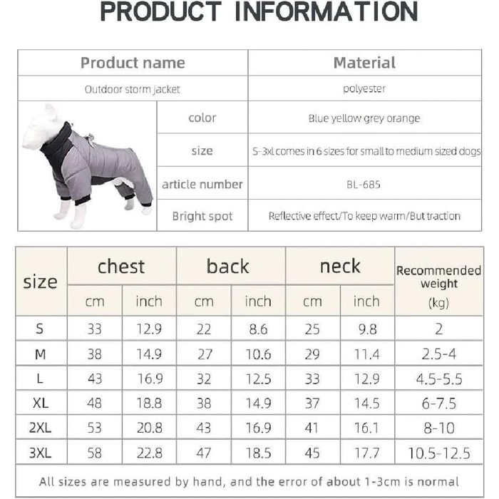 Теплий зимовий одяг для собак - теплий зимовий плащ, бавовна, для собак