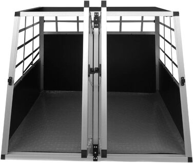 Транспортна переноска для собак та котів, велика подвійна переноска, алюмінієва гніздова решітка, переноска для автомобіля, переноска в багажник