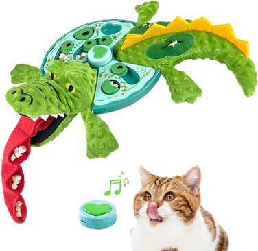 Інтерактивна іграшка для котів Migipaws: килимок-нюхалка, іграшка-крокодил з функцією запису та відтворення, розвиваюча іграшка для кошенят та цуценят