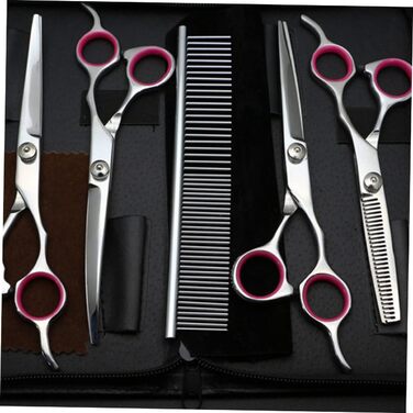 Набір професійних ножиць для грумінгу тварин POPETPOP з гребінцем (нержавіюча сталь)