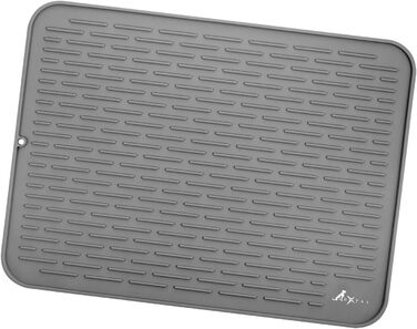 Килимок для собак та котів LuxPal великого розміру, силіконовий, антибактеріальний, сірий