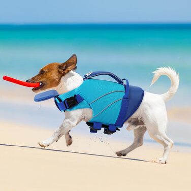 Жилет рятувальний для собак середнього розміру KONVINIT, XS-XXL, блакитний