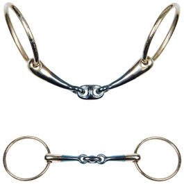 Анатомічне трензельне вудило Harry's Horse, подвійний злам, Sweet Iron, 14 мм, розмір 12.5