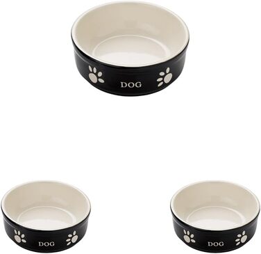 Керамічна миска для собак Nobby PATA, кремовий колір, Ø18 x 7 см, 1,10 л, упаковка з 3 шт.