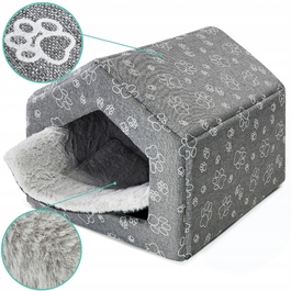 Будиночок для собак та котів L CLAW з м'яким хутром