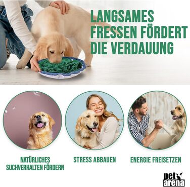 PET ARENA килимок для нюхання собак - інтелектуальна іграшка для собак, зелений, регульований розмір, миється