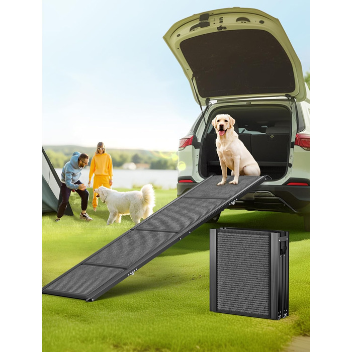 Східці для собак Hunderampe - складані, портативні, з антиковзким покриттям, для автомобілів, SUV та вантажівок (170x44 см)