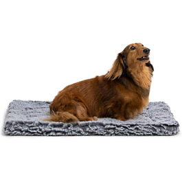 Міцне ліжко для собак Stoutwool - стійке до гризіння, для маленьких порід, 58x41x5 см, сірий