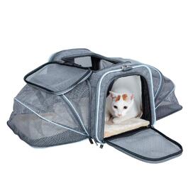 ABISTAB Транспортна переноска для собак і котів, розкладний бокс для авто та авіаперельотів, Maxi 72см, з двостороннім відкриванням та довгим плечовим ременем