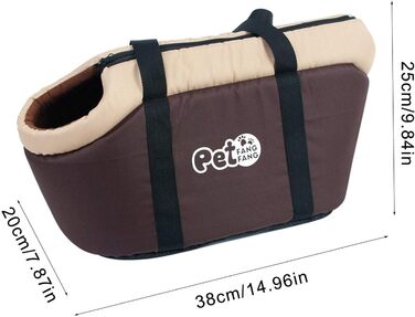 Дихаюча переноска для собак з знімним подушкою, переноска для домашніх тварин для покупок, походів, подорожей, прогулянок, портативна сумка-переноска для маленьких та середніх собак, котів, цуценят (Колір: Коричневий)