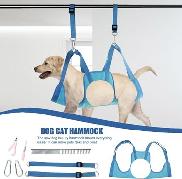 Нашийник для грумінгу собак Onlynery - м'який та зручний нашийник для догляду за шерстю | Легкий у чищенні та використанні для малих та середніх тварин, блакитний, розмір S