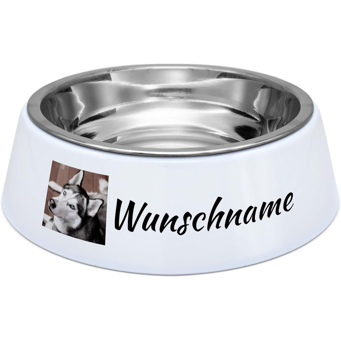 Миска для корму з фотографією для собак PhotoFancy® - персоналізована з власним дизайном, Layout 1