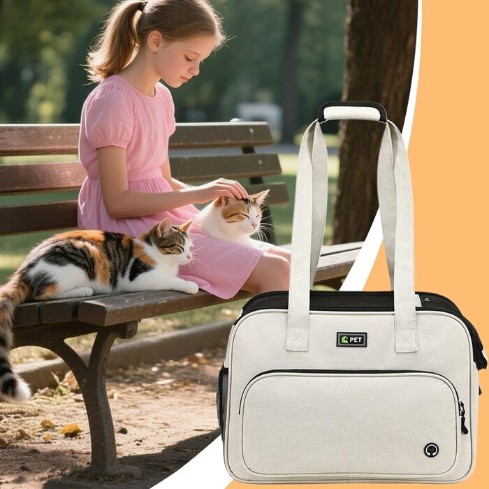 Дихаюча переноска для собак з регульованими ручками - зручна переноска для маленьких собак, для подорожей, прогулянок, пікніків, поїздок в авто