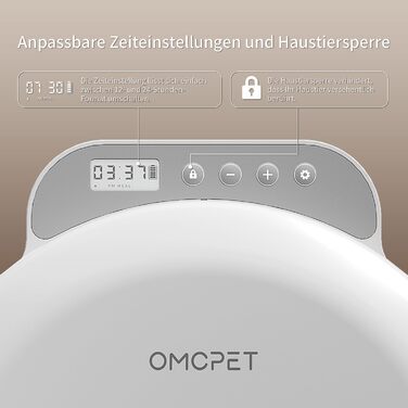 Автоматичний дозатор корму для котів та собак, 8oz*4 прийоми їжі, з таймером, акумуляторний, з блокуванням, 2 охолоджуючі акумулятори