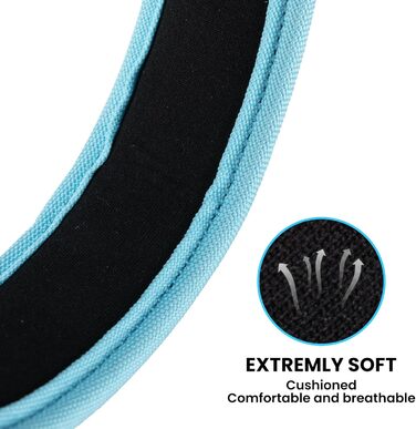 Нашийник для собак Exceent Eite Spanker: міцний, регульований, для навчання та прогулянок, чорний/блакитний (L)