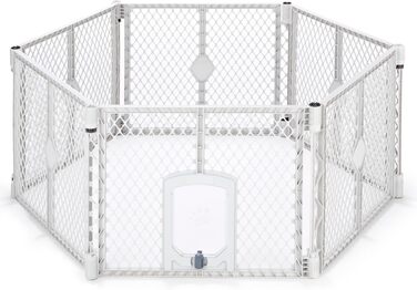 Laufstall для собак North States MYPET Petyard, 6 панелей, 66 см, для дому та вулиці, сірий