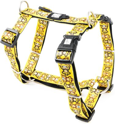 Нашийник для собак Max & Molly H-подібної форми, Ultrabequemes Geschirr Hund з неопрену для середніх собак, Monkey Maniac/M, з підкладкою, безпечний та ультралегкий – комфорт для вашого вірного компаньйона