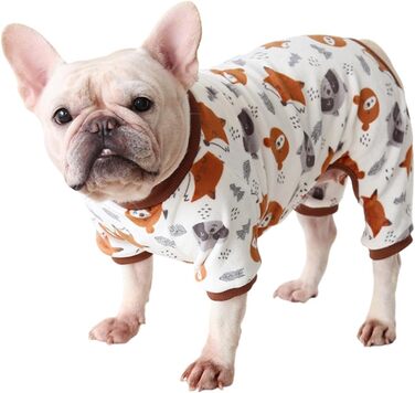 Піжама для собак YRRYGMN, теплий та м'який комбінезон для осені та зими, для мопсів та інших порід (XS, XL)