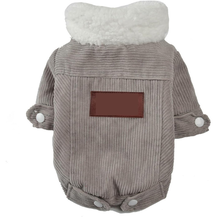 Тепла флісова куртка для собак на осінь-зиму. Зручна та тепла куртка для маленьких та середніх собак, котів, шнауцерів, мопсів. Колір: сірий, розмір: S