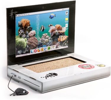 SUCK UK Картонний когтетоп-ноутбук для котів | Іграшка для котів | Когтеточка | Когтекартон | SUCK UK