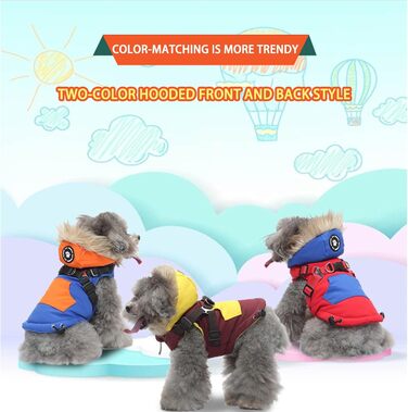 Водонепроникна зимова куртка для собак з флісовою підкладкою та світловідбиваючим дизайном для прогулянок та активного відпочинку. Колір: блакитний L