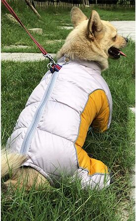 Тепла зимова куртка для собак від Lucang Hautier: бавовняний теплий плащ для чотирилапих, підходить для Французького бульдога, розмір S, помаранчевий